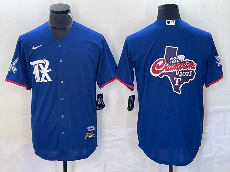 Men Texas Rangers Blank Blue Game Nike 2023 MLB Jersey style 3->new england patriots->NFL Jersey